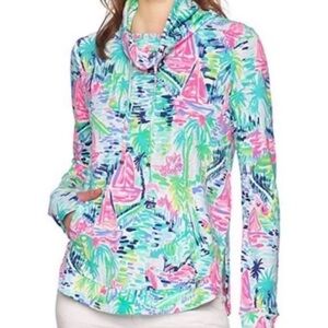 Lilly Pulitzer Fletcher Popover Pullover Sweatshirt in the "Salt in the Air"